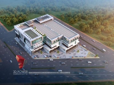 architectural-3d-visualization-apartment-rendering-Tiruvannam-shopping-complex-birds-eye-view-day-view